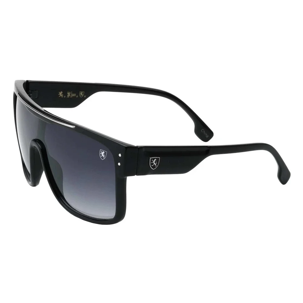 Men Sunglasses Flat Top Fashion Black Gradient Lens Street Wear Trendy Gafas Hot